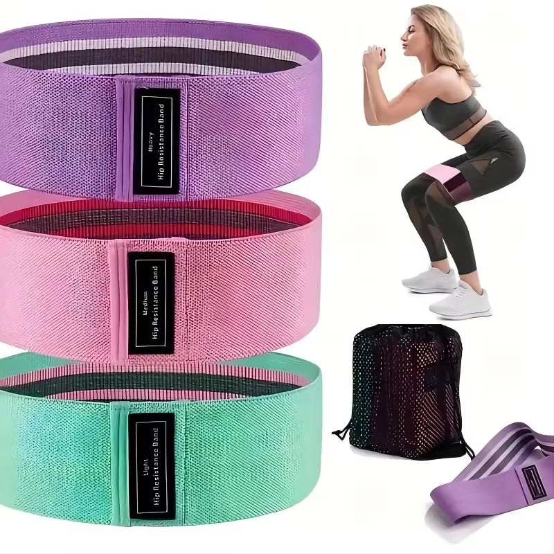 Fabric Resistance Hip Booty Bands Glute Thigh Elastic Workout Bands Squat Circle Stretch Fitness Strips Loops Yoga Gym Equipment