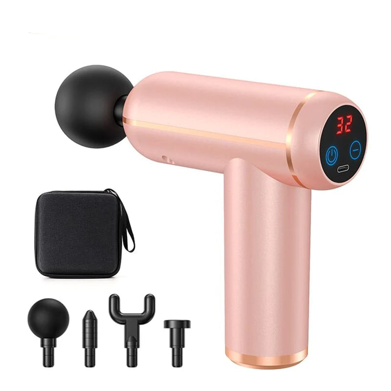 MUKASI Massage Gun Portable Percussion Pistol Massager for Body Neck Deep Tissue Muscle Relaxation Gout Pain Relief Fitness