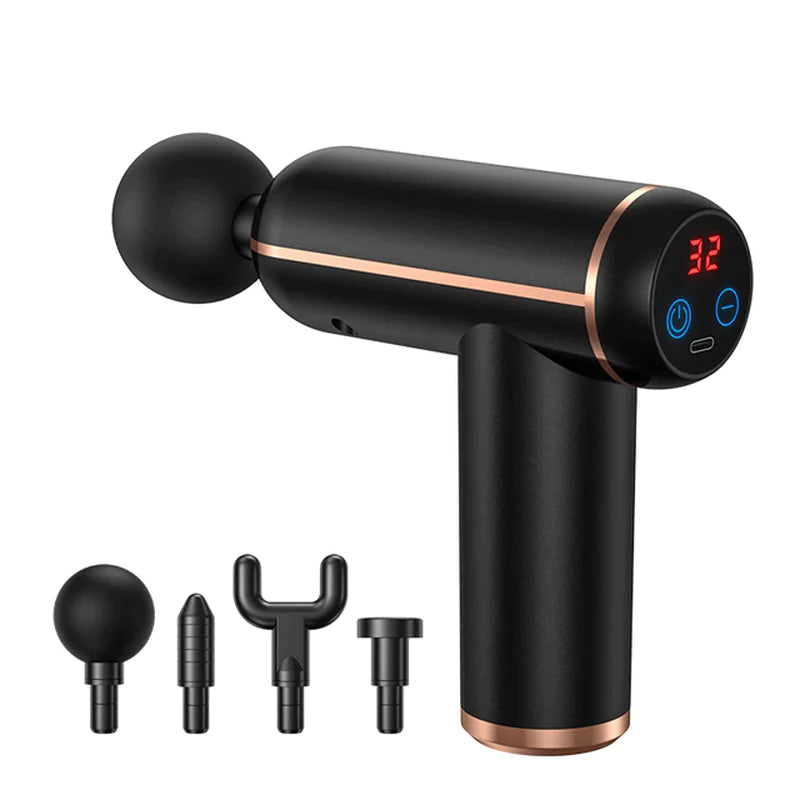 MUKASI Massage Gun Portable Percussion Pistol Massager for Body Neck Deep Tissue Muscle Relaxation Gout Pain Relief Fitness