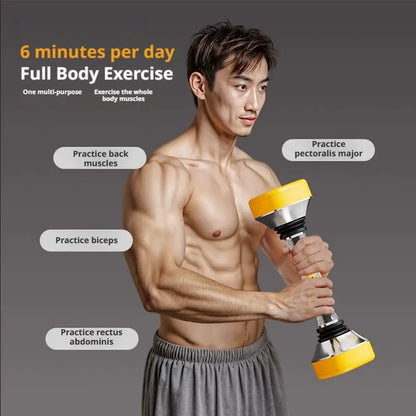 Adjustable Vibrating Dumbbells Swing Dumbbell with Non-Slip Handle Chest & Abdominal Muscle Vibration Portable Fitness Equipment