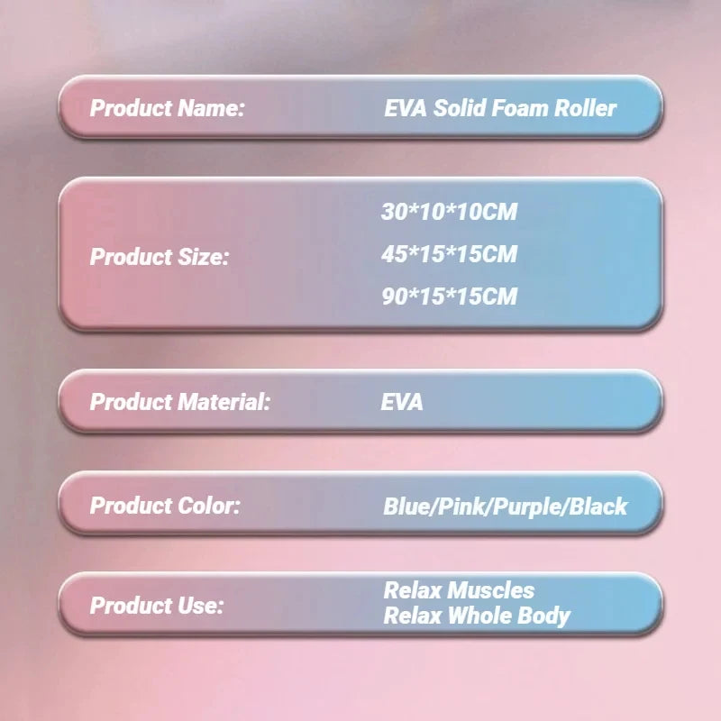 Hexagonal Yoga Roller: round EVA Foam Cylinder for Pilates & Enhanced Home Workouts (Diameter 9.5Cm, Length 29.7Cm)