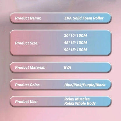 Hexagonal Yoga Roller: round EVA Foam Cylinder for Pilates & Enhanced Home Workouts (Diameter 9.5Cm, Length 29.7Cm)