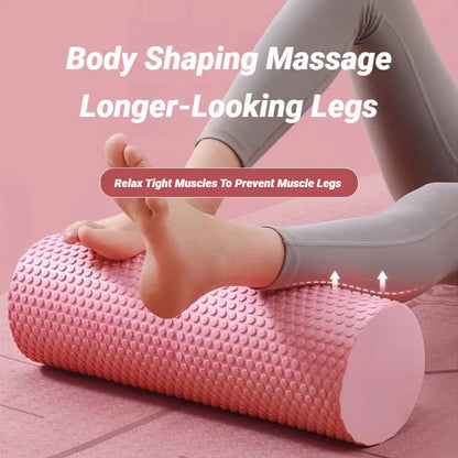 Hexagonal Yoga Roller: round EVA Foam Cylinder for Pilates & Enhanced Home Workouts (Diameter 9.5Cm, Length 29.7Cm)