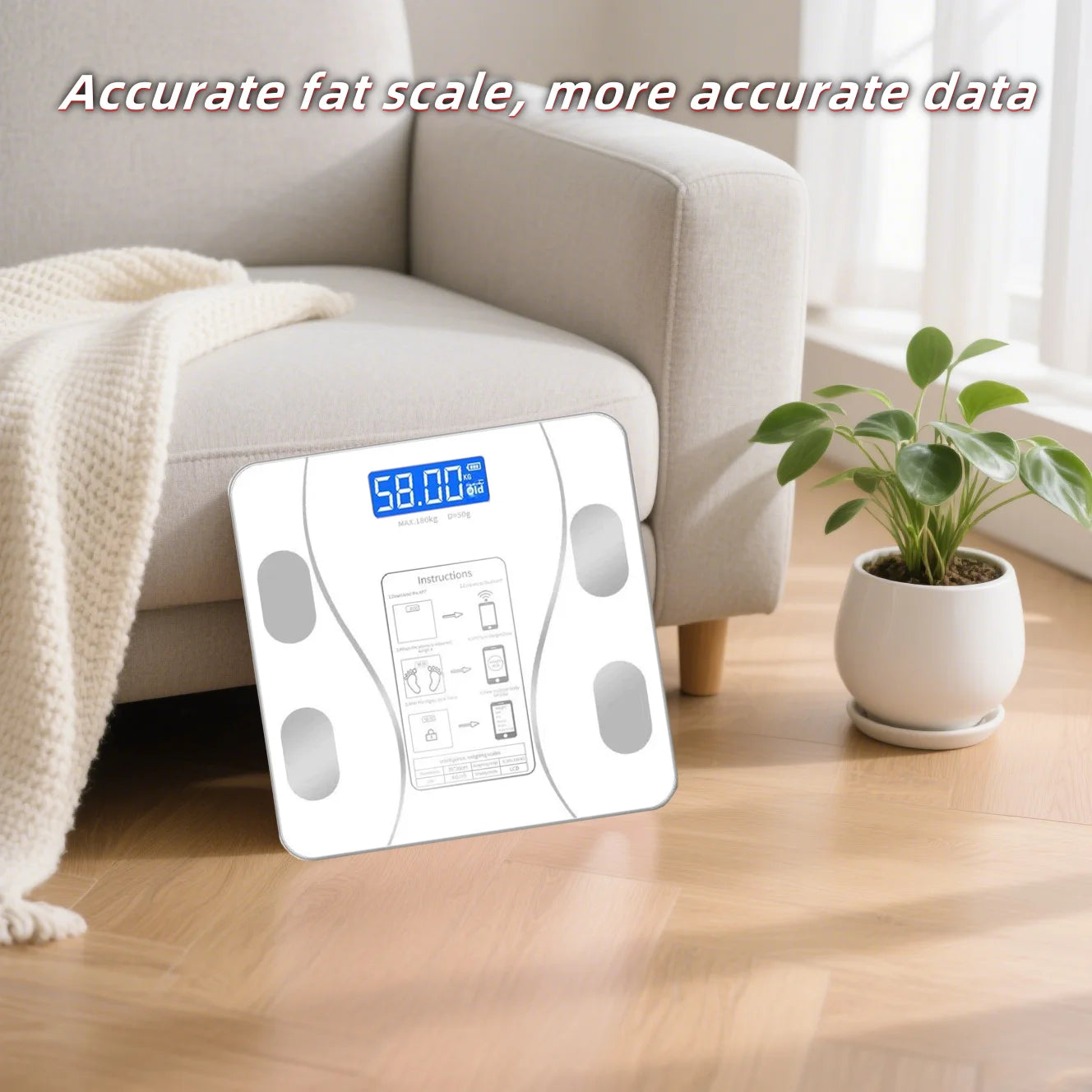 Intelligent Bluetooth Body Fat Scale, Adult Weight Scale, Household Small Body Scale, Electronic Scale, Fat Scale