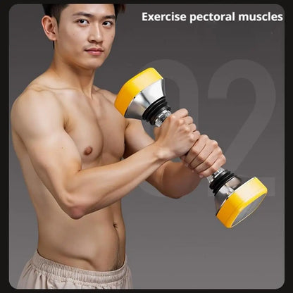 Adjustable Vibrating Dumbbells Swing Dumbbell with Non-Slip Handle Chest & Abdominal Muscle Vibration Portable Fitness Equipment