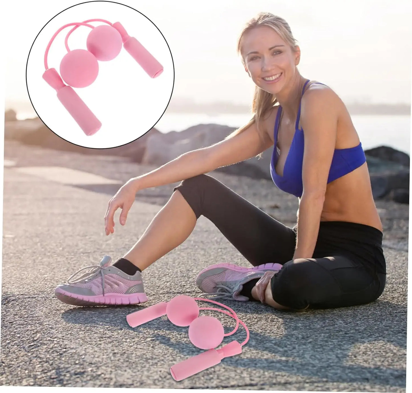 1Pc Heavy Cordless Skipping Rope, Fitness Jump Rope with Big Ball, Suitable for Household Indoor Sports, Fat Burning