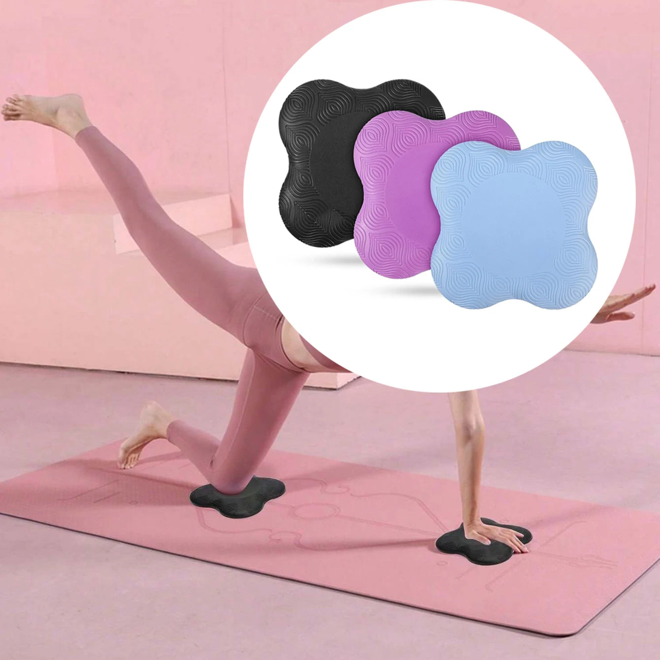 Thickened anti Slip Yoga Kneeling Pad Knee Pad Soft Flat Support Pad Slow Rebound Non-Slip Pad Sports Fitness Mat